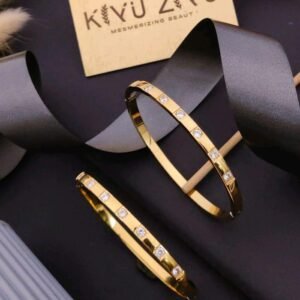 18k gold plated plain kada