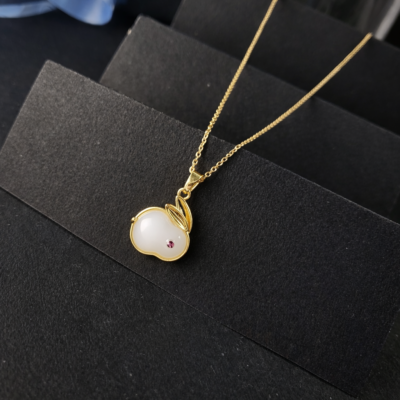 Premium Golden Plated Rabbit Pendant Necklace | Anti-Tarnish Stainless Steel | Skin Friendly Jewellery by KOOBERAZ