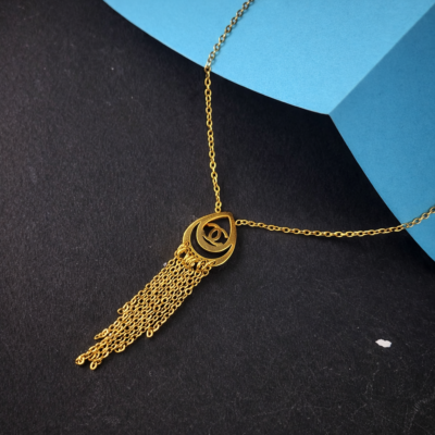 Premium Gold Plated Stainless Steel Tassel Necklace – Anti-Allergic & Skin Friendly