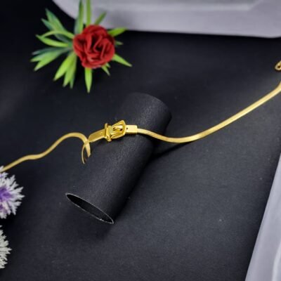 KOOBERAZ Premium Golden Plated Snake Chain Bracelet | Anti-Tarnish Stainless Steel Bracelet