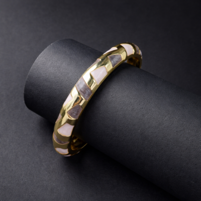 KOOBERAZ Premium Golden Plated Enamel Bracelet | Anti-Tarnish Stainless Steel, Rust-Free Luxury Kada