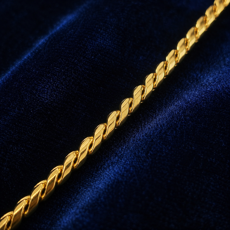18K Gold Plated Bracelet for Men | Anti-Tarnish Stainless Steel | Skin-Friendly & Hypoallergenic